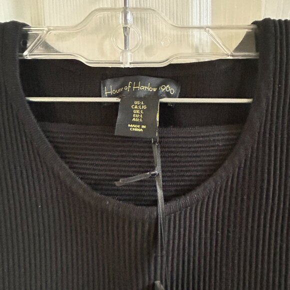 House of Harlow 1960 Revolve Women's Black Stretchy Skirt and Top Set SZL NWT - Picture 9 of 9